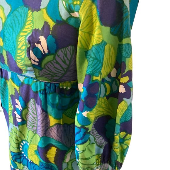 THE WHITE LOTUS: 1960s-70s Keone Sportswear Flowered Maxi Dress - Picture 2 of 9